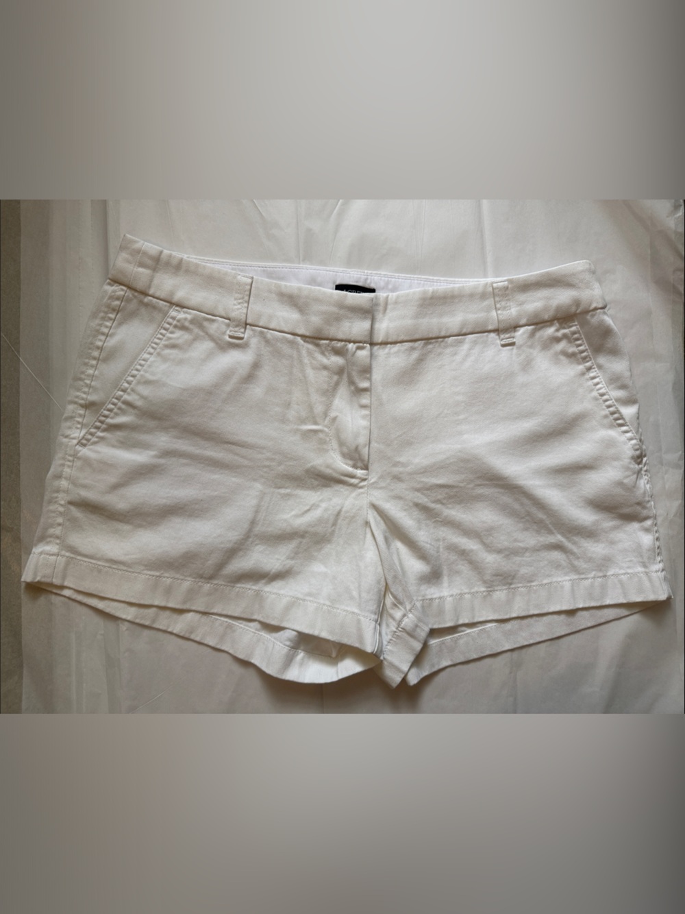 J. Crew White Denim Short Shorts
